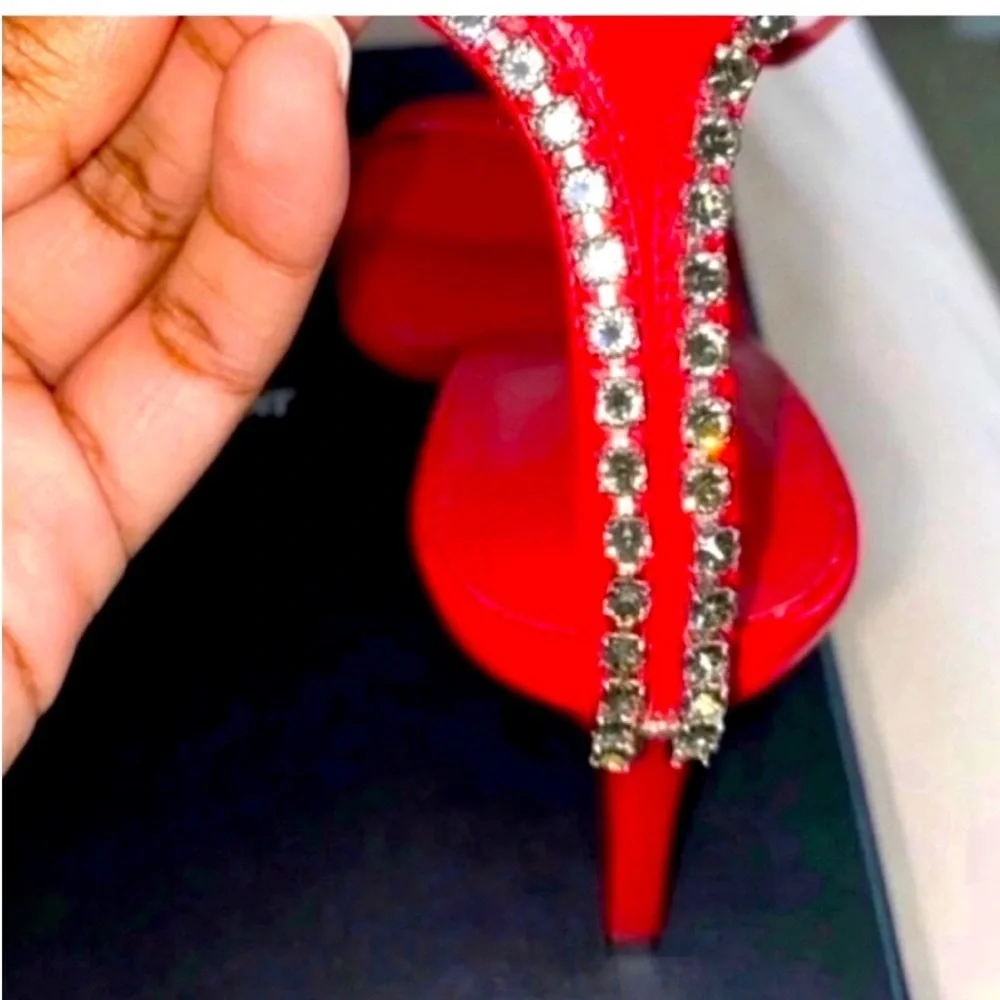 Saint Laurent Black and Red Heels 37.5 - Picture 3 of 7